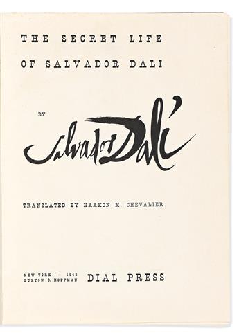 Dali, Salvador (1904-1989) The Secret Life of Salvador Dali, Signed.